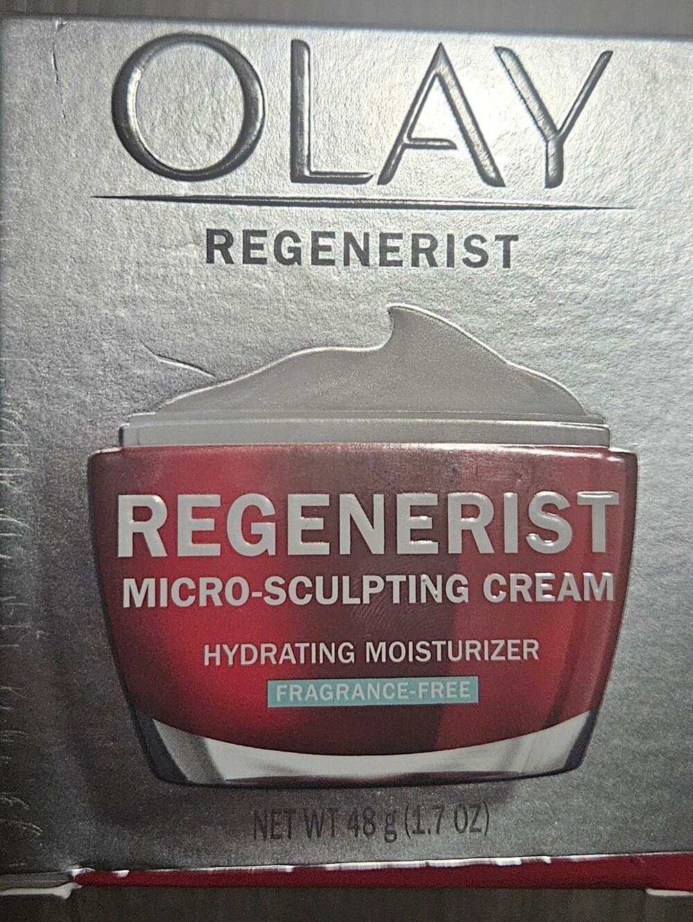 OLAY Regenerist Skin Cream in Red and Silver Packaging